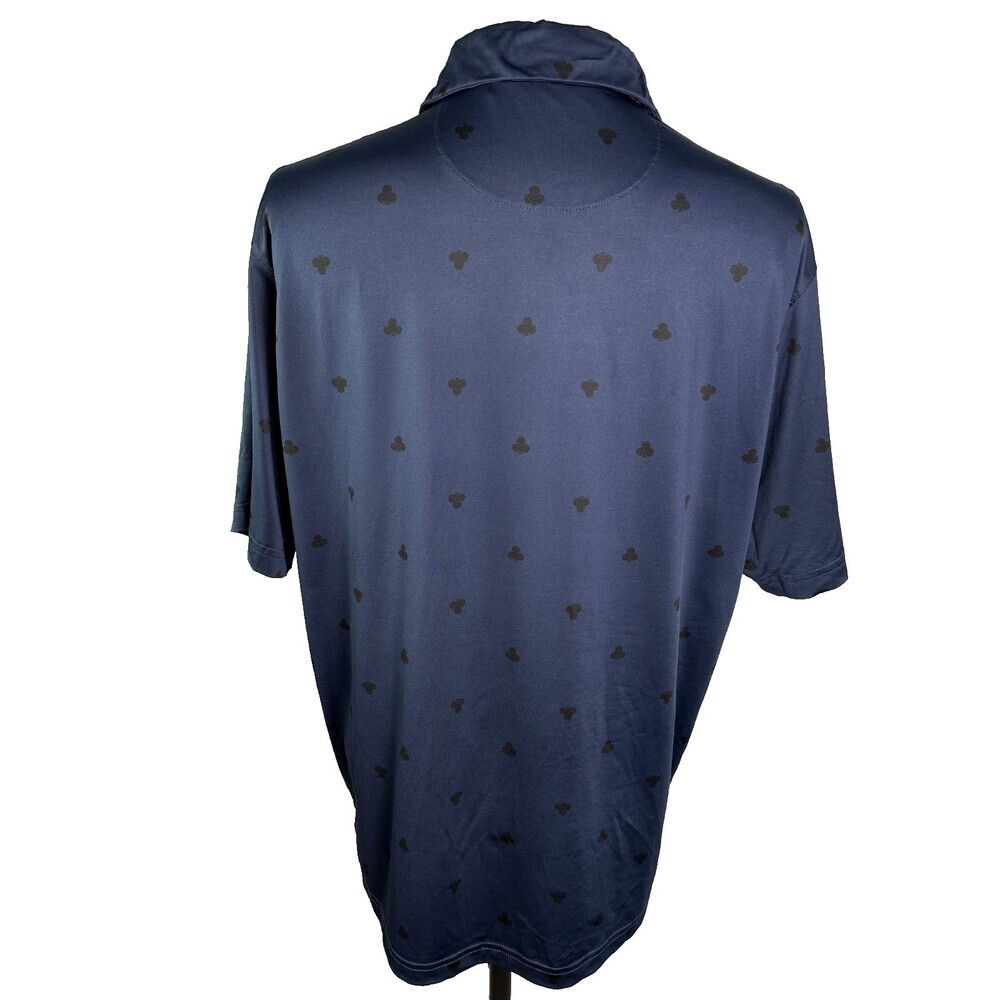 Walter Hagen Men's Navy Blue Card Clubs Novelty Print Golf Polo Shirt Sz Large - Picture 7 of 14